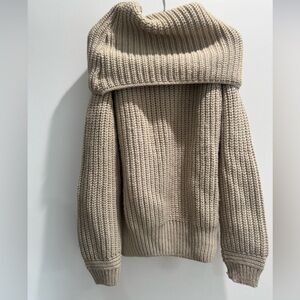 G-Star Taupe Cowl Neck Sweater
